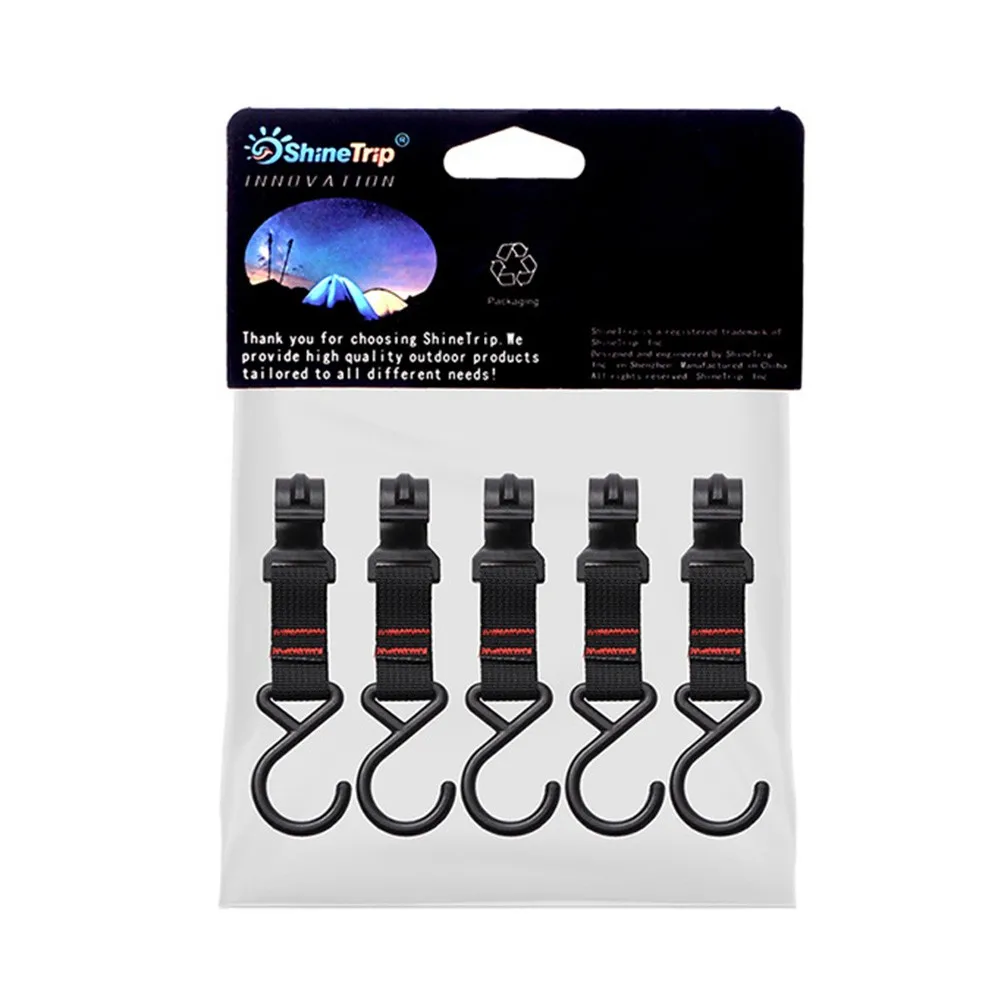 

Nylon Hanging Rack Hook Storage 5pcs Black Camping Cookware Drying Hanger