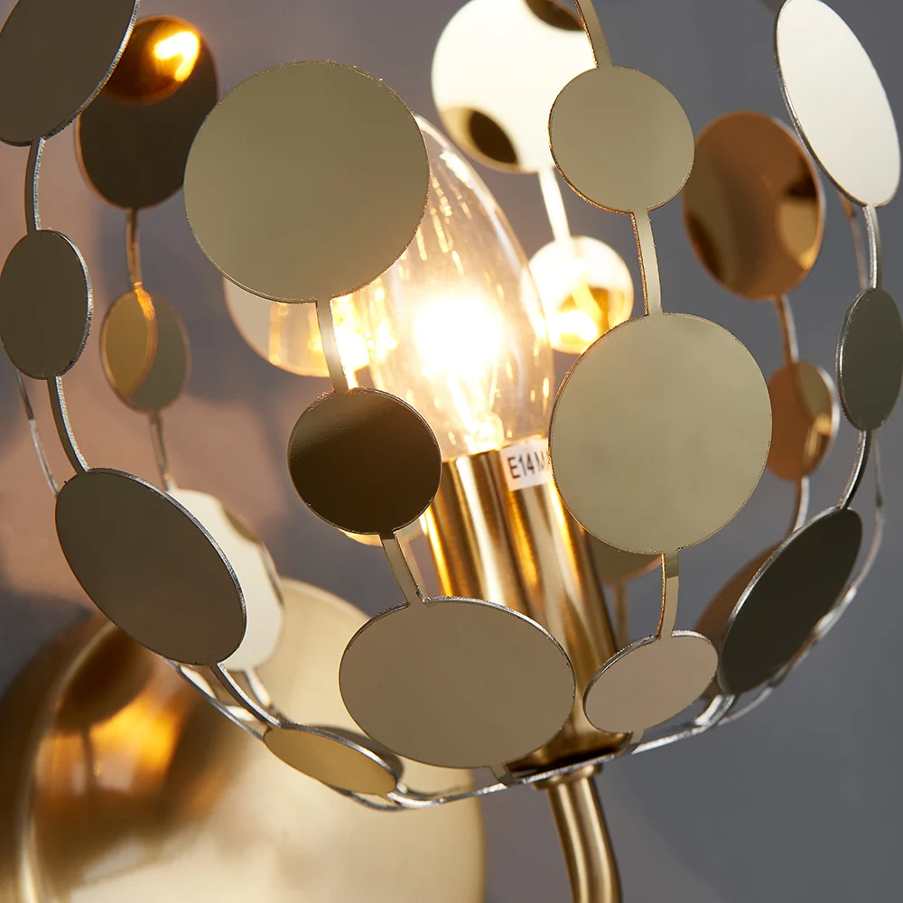 

New modern led wall sconce light gold bedroom living room stainless steel wall lamps luxury home decor bedroom light fixtures
