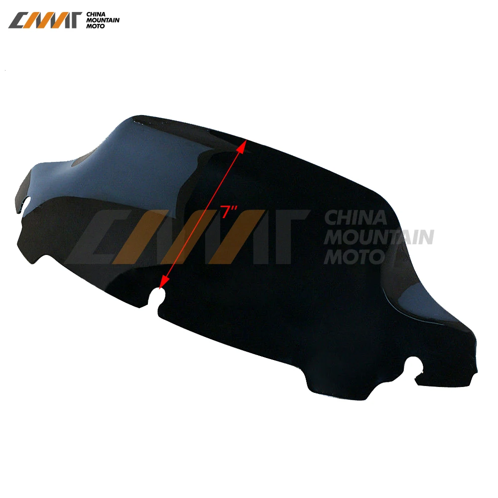 

7" Wave Windshield Windscreen +Trim for Harley Touring FLHT FLHX 2014-2017