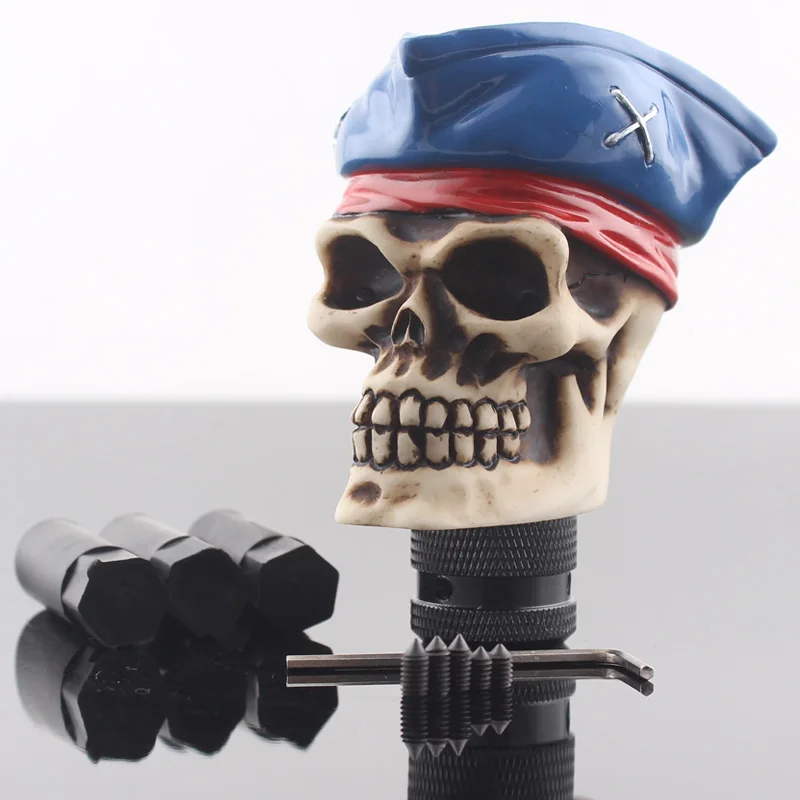 

Универсальное автомобильное руководство ручка переключения передач рычаг переключения передач резные Пираты Череп механическая коробка ...