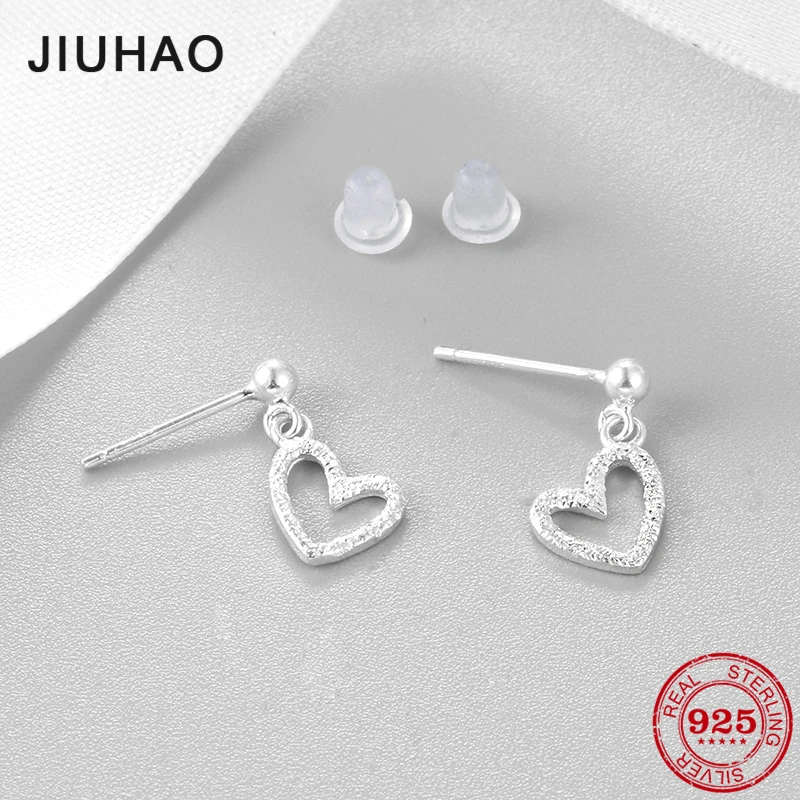 Подлинные модные серьги в форме сердец из стерлингового серебра 925 пробы для
