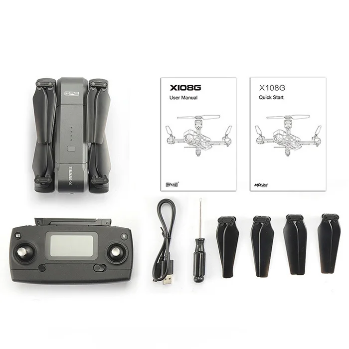MJX R/C Technic X103W GPS Folding RC Drone RTF Point of Interest / Following Mode Mechanical Gimbal Stabilization 2K Camera Dron | Игрушки и