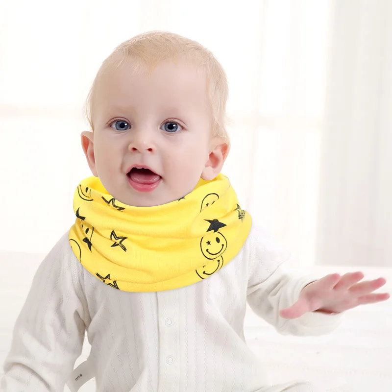 Children Autumn Spring Boys Girls Baby Scarf Cartoon Rocket Printed Winter Kids Wool Ring Cotton O Neck Scarves | Детская одежда и