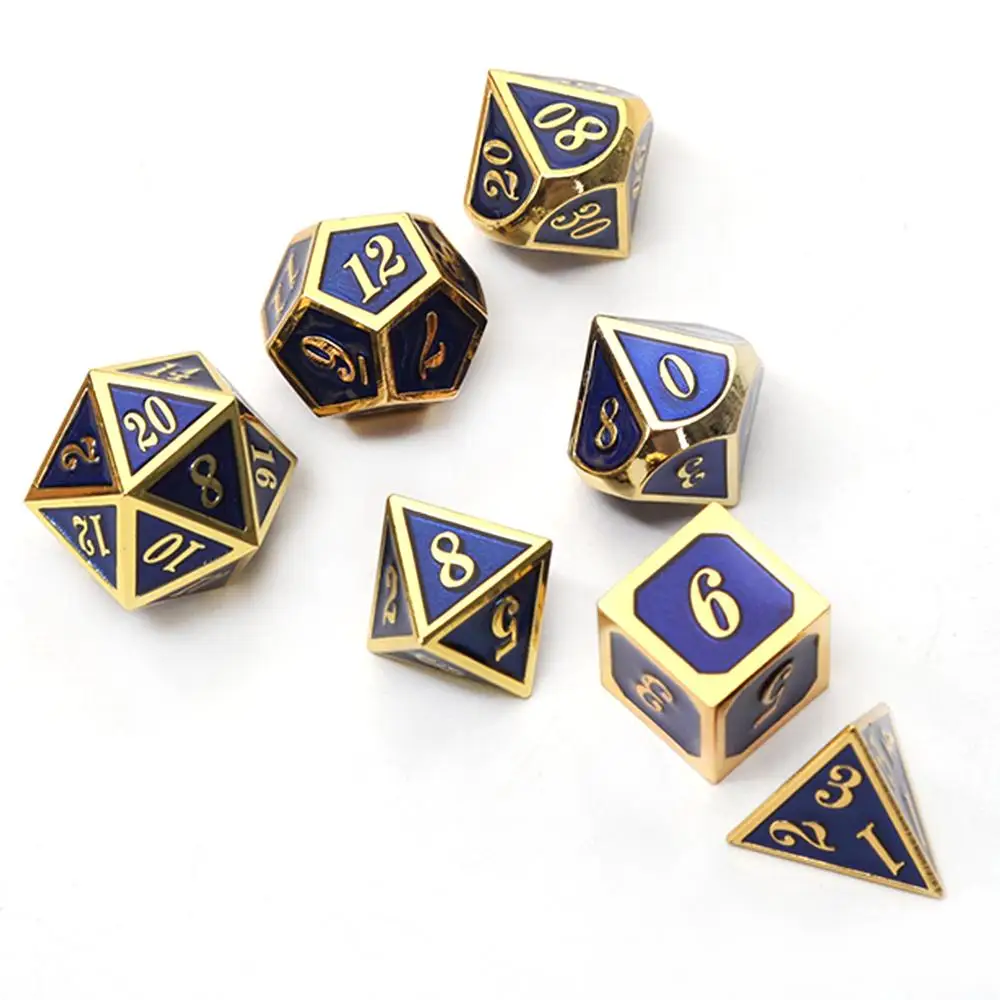 Chengshuo rpg игральные кости Подземелья и Драконы настольные игры продажи продвижение многогранные металлические кубики цинкового сплава числовая комбинация кости