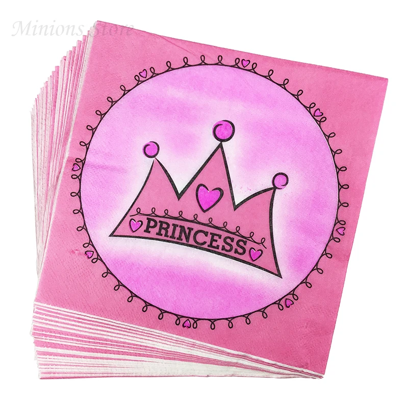 20pcs/lot New creative Pink Crown Dots Paper Napkins Cute serviette towel for Happy Birthday Wedding party Supplies&amp Decoration | Дом и сад