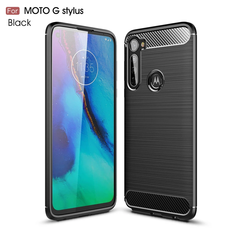 

For Motorola Moto G Stylus Case Silicone Dirt-resistant Case For Motorola G Stylus Carbon Fiber Cover For Moto G Stylus Case 6.4