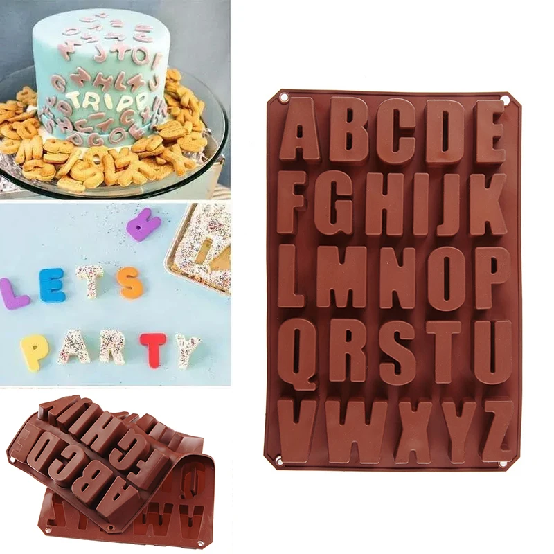 Форма для выпечки и мыла 26 дюймов силиконовая форма буквы с антипригарным