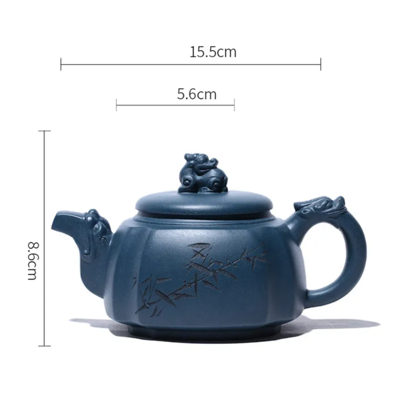 Исинской фиолетовой глины ручка в виде дракона заварочный чайник ручной работы