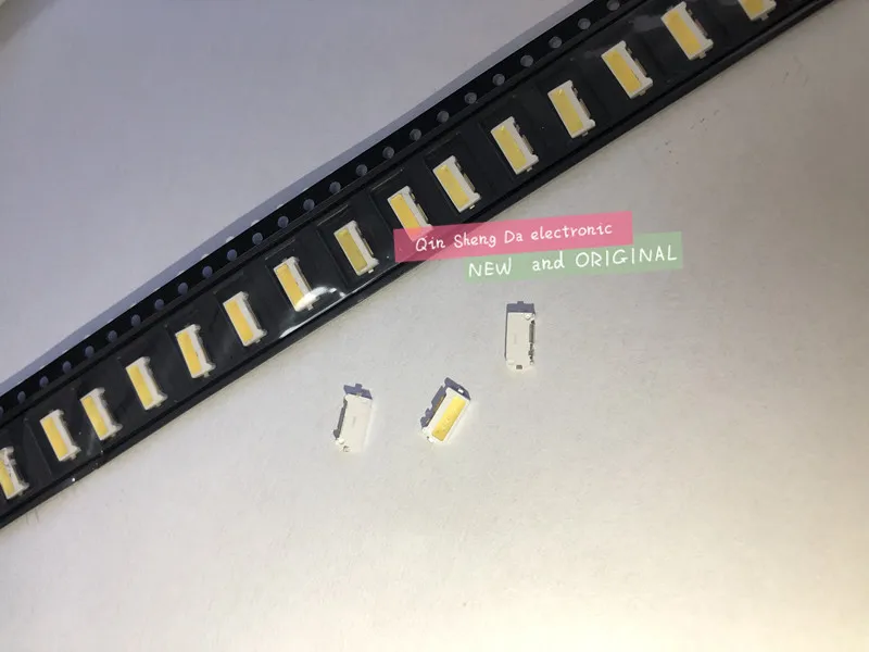 500 шт./лот SMD Edge светодиодный 7032 3V 0 5 W 120mA холодный белый для подсветки