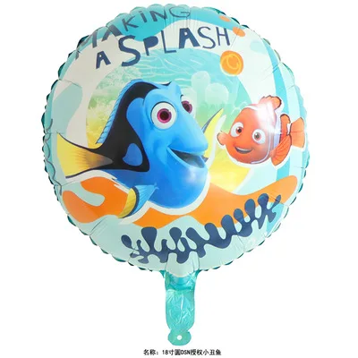 18 inch clownfish 1 шт. день рождения композиция шар КИТ ИГРУШКА рыбка Омар кокосовое дерево океан серии Русалка алюминиевый шар - Цвет: 18 inch clownfish