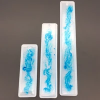 hot 12 pcsset rectangle silicone bookmark mold diy bookmark mould making epoxy resin jewelry