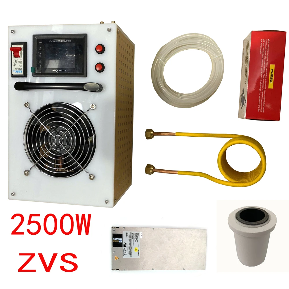 

Индукционный нагреватель ZVS 2500 Вт, высокочастотный индукционный нагревательный аппарат кВт, плавильная печь для металла + тигель + источник ...