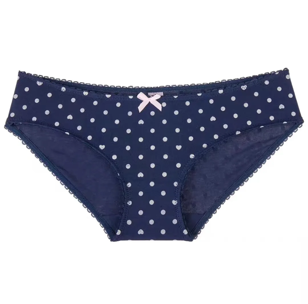 

Women's Underwear Sweet Cute Polka Sweet Dot Pure Cotton Sports Briefs Comfortable Lovely Female Underpanties Women's Panties