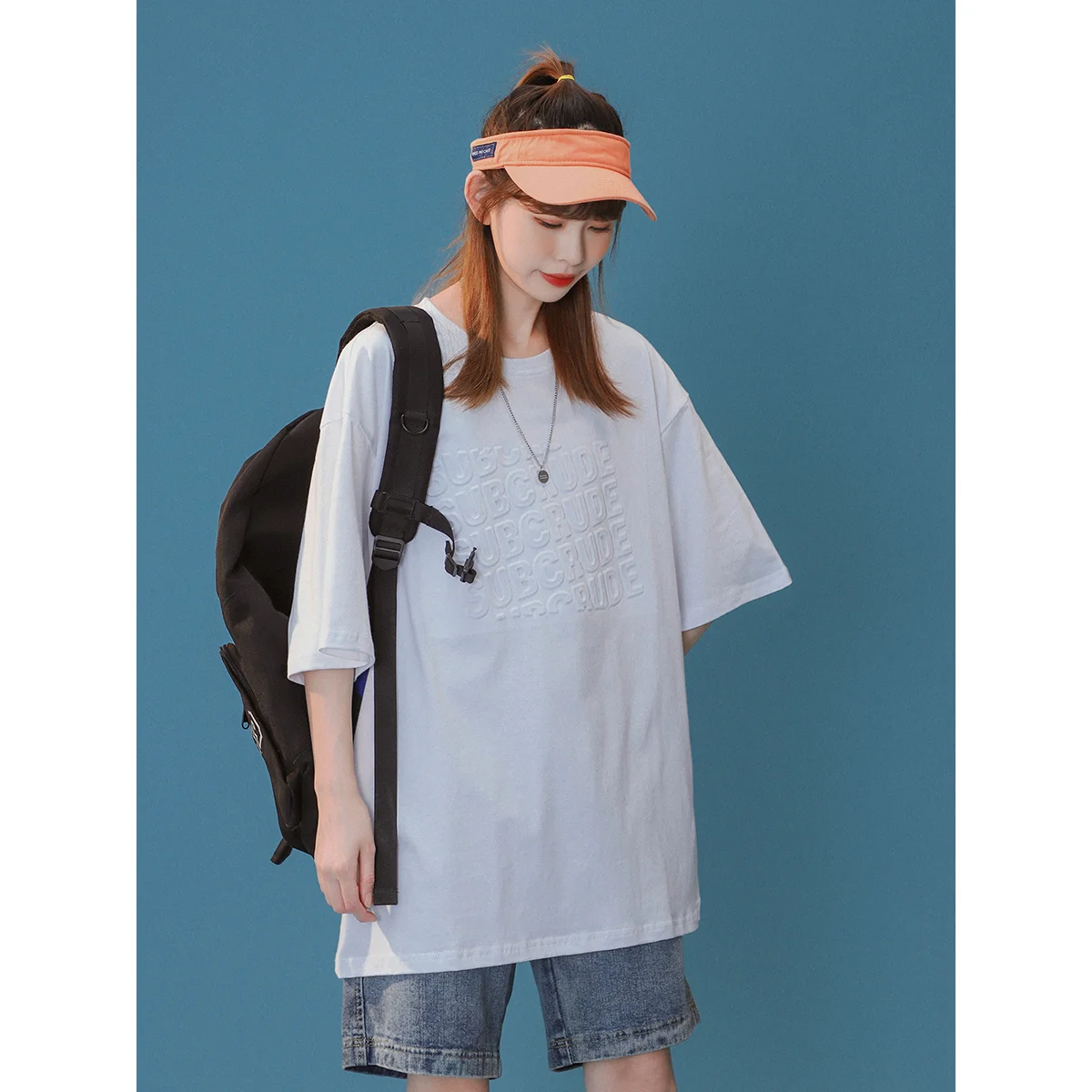 

Minimalism Women's clothing 2021 summer New Personality plus size tee alphabet Pattern Short Sleeve T-Shirt baggy Top clothes