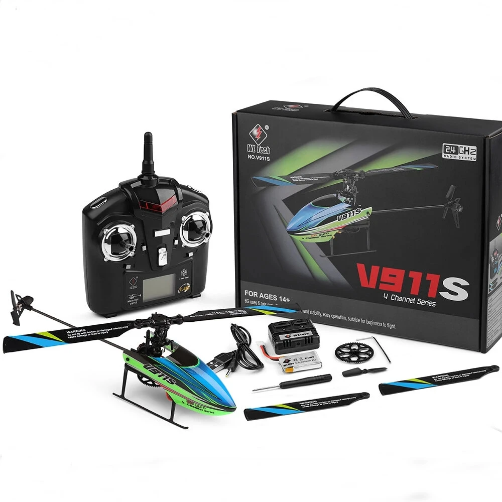 

WLtoys V911S 4CH 6G 6-Aixs Gyro Single Propelller Non-aileron 8520 coreless main motor Gyroscope Remote Controller RTF Toys