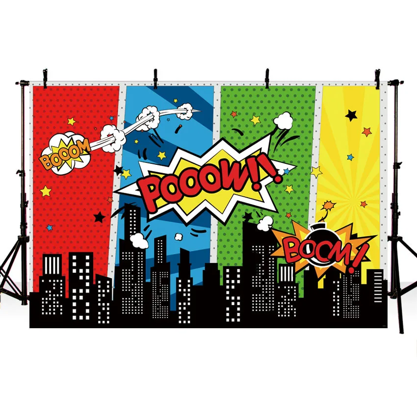 Mocsicka фоны для фотосъемки красочная тема супергероя Новорожденный ребенок душ