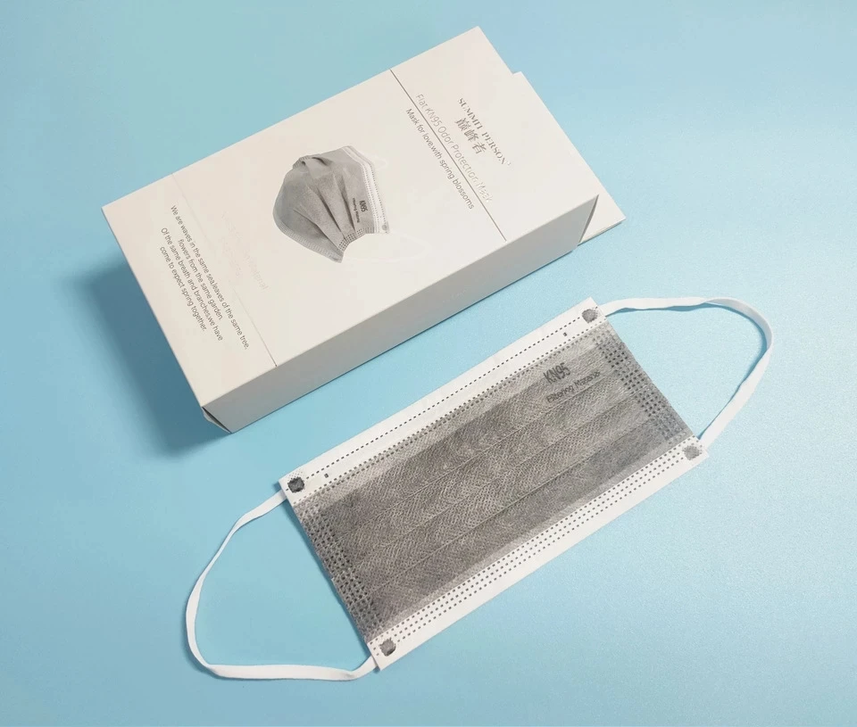 

60/100pcs KN95 Mask Gray 5 Layers Activated Carbon filter Dust Respirator Face Protective Masks FFP2 Dustproof Mouth Caps