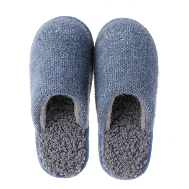 

Unisex Indoor Home Slippers Winter Plush Warm Cozy Soft Plush Women Floor Shoes Solid Non slip Antiskid Indoor Slipper 2021 New