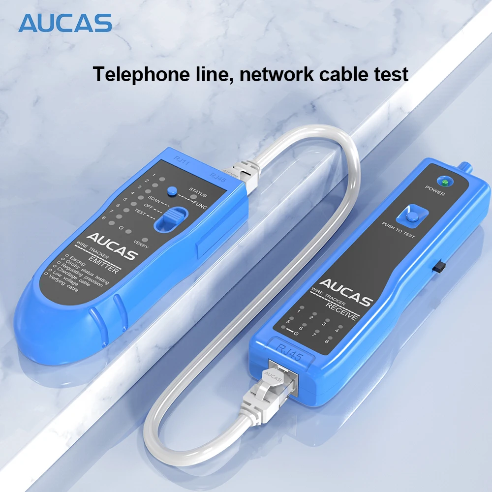 Тестер сетевого кабеля AUCAS LAN детектор UTP RJ45 для 5 и 6 категории прибор обнаружения
