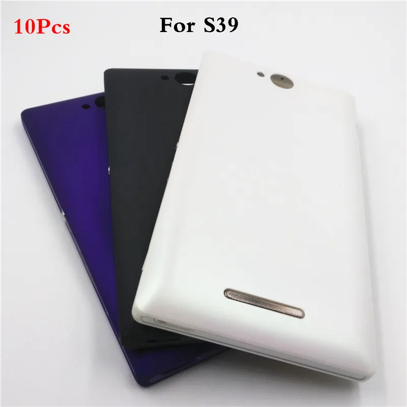 

10Pcs Battery Cover Replacement Parts For Sony Xperia C C2304 S39 C2305 S39H Rear Door Back Housing + Side Button