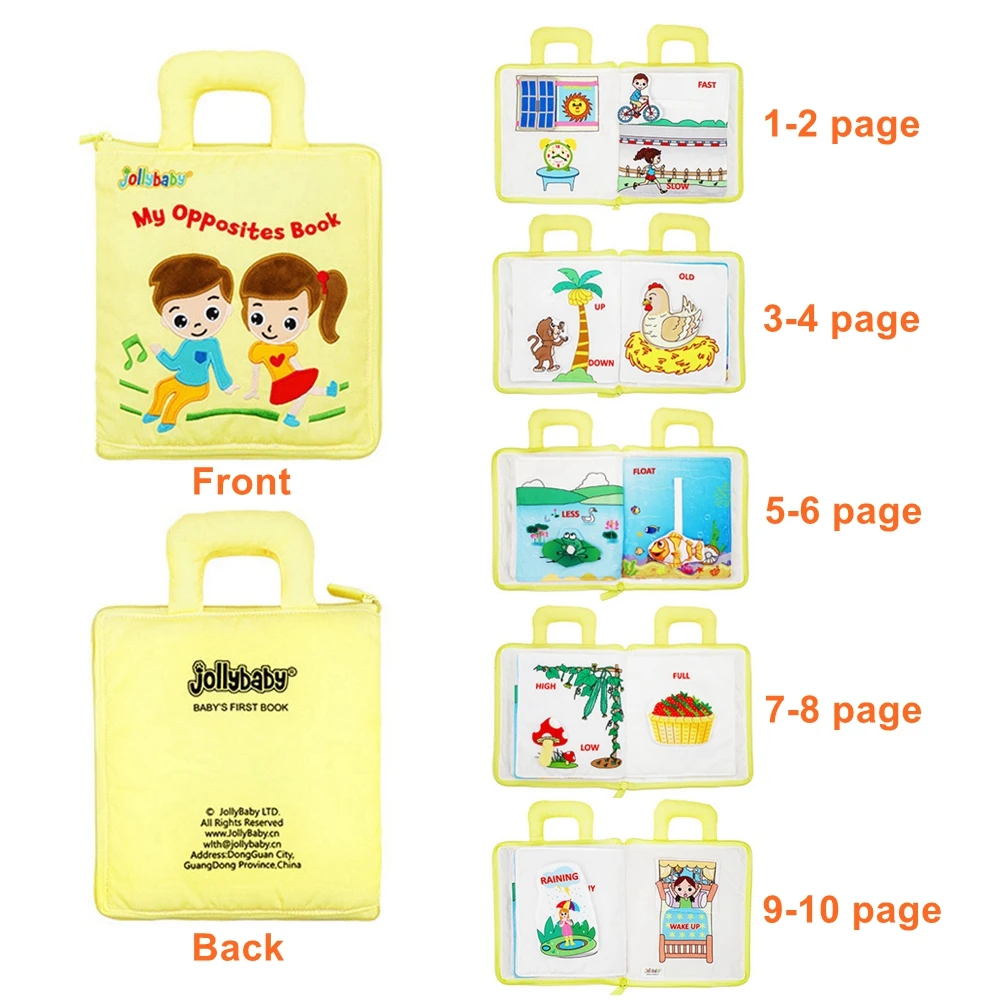 Детские 3D тканевые книги Монтессори стереоскопическая ткань Книга Историй для