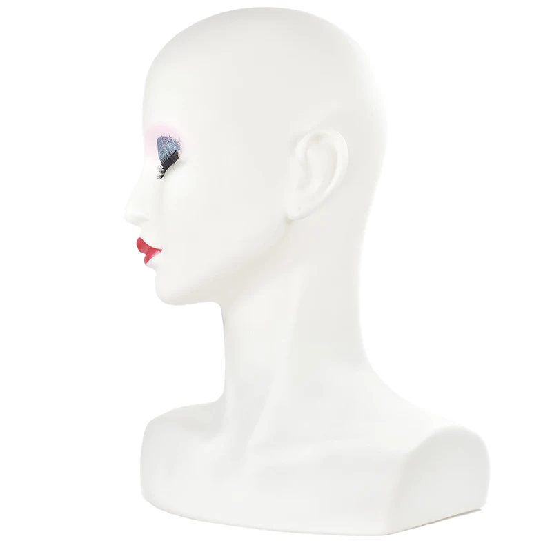 Женский манекен белая голова-подставка для парика специальный с орнаментом