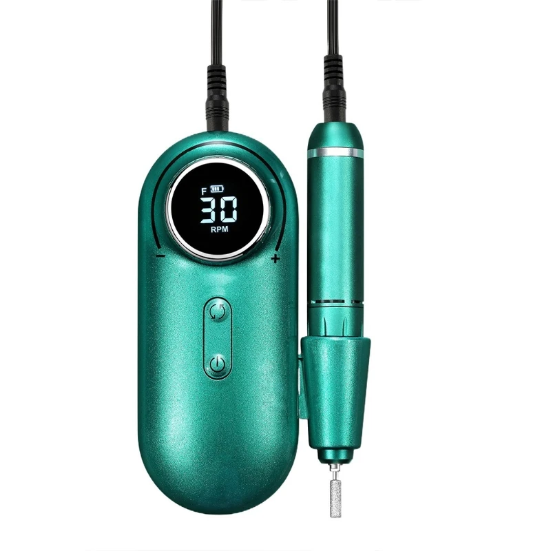 

094E 30000 RPM Low-Noise Quick Speed Electric Nail Drill Machine Mill Cutter Sets Rechargeable Manicure Tips Pedicure File