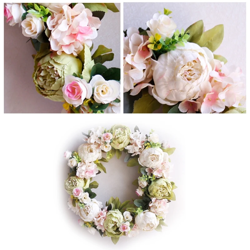 

Large Peonies Wreath Front Door Wreath - Handcrafted Wreath for Home Wall Decor
