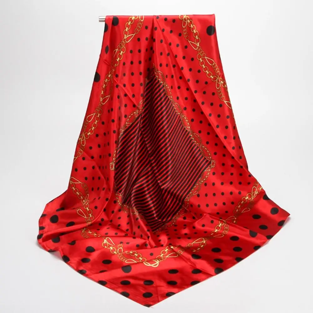 90*90 см шелковые шарфы для женщин платок квадратная голова хиджаб шарф дамы шифон