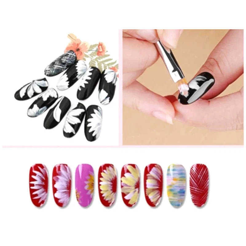 

8pcs Nail Bloom Flower Nail Art Brush Pen Gel UV Nail Painting Flower Drawing Pen SMJGood