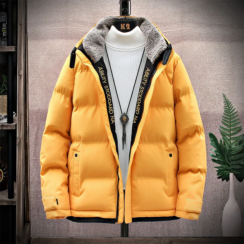 

Hot Sale Casual Men 's Fall Winter Coat Cotton Down Cotton - Padded Jacket High Quality Cotton - Padded Capless Kpop Jacket