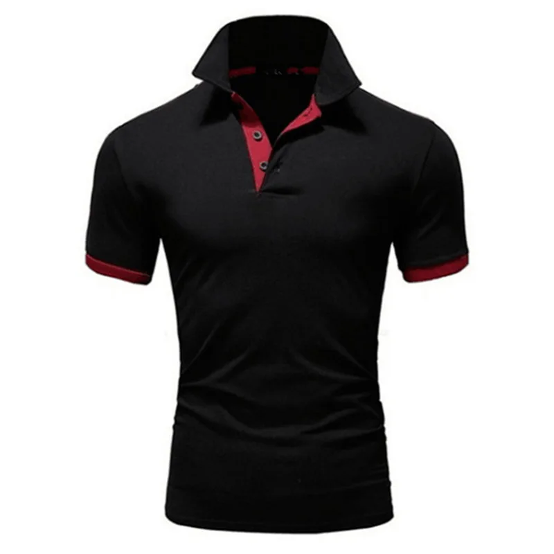 

Polo shirt men's short-sleeved solid color T-shirt casual fashion stitching Polo shirt men's summer