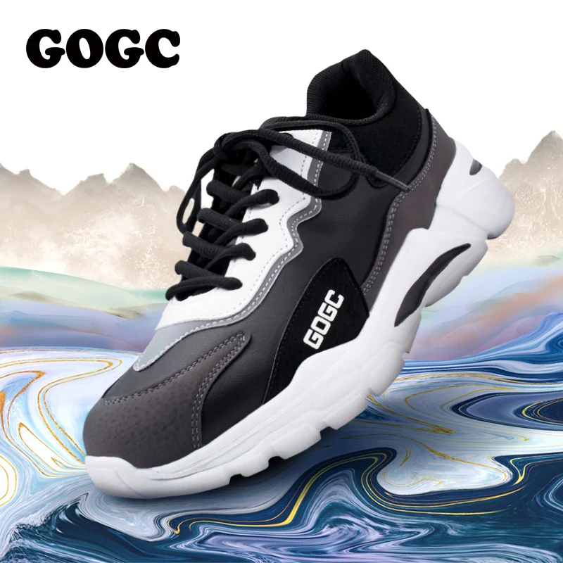 

Кроссовки GOGC мужские из спилка, модная Роскошная повседневная обувь для отдыха, дышащая прогулочная обувь, на плоской подошве, G6721M