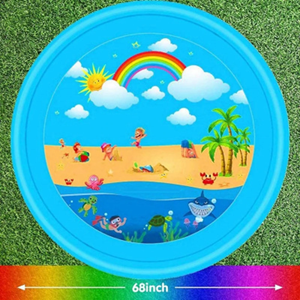 Детский коврик для воды летний детский игровой пляжный надувной из ПВХ игр на