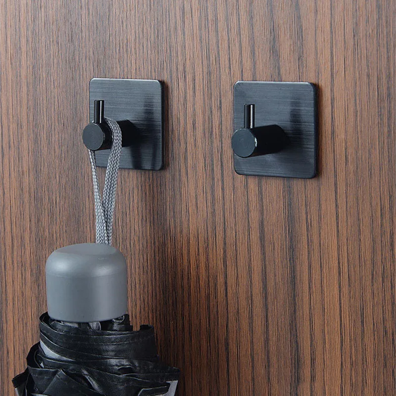 

Multiple Colour Robe Hook Wall Hook Towel Hook For Bathroom Stainless Steel Coat Hook Rustproof Hook Hanger For Kitchen Hardware