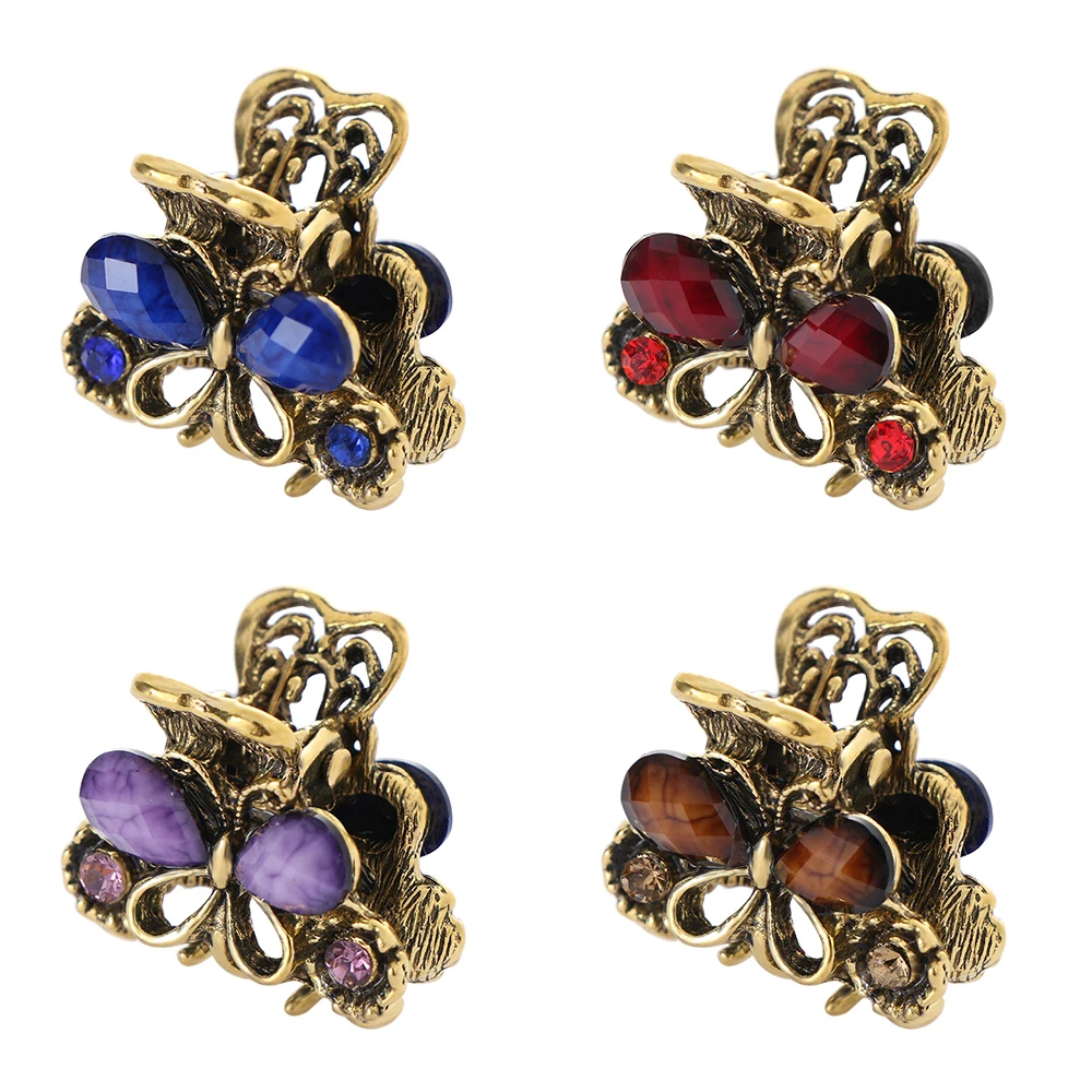 Модные женские ретро мини заколки для волос аксессуары заколка-краб в форме