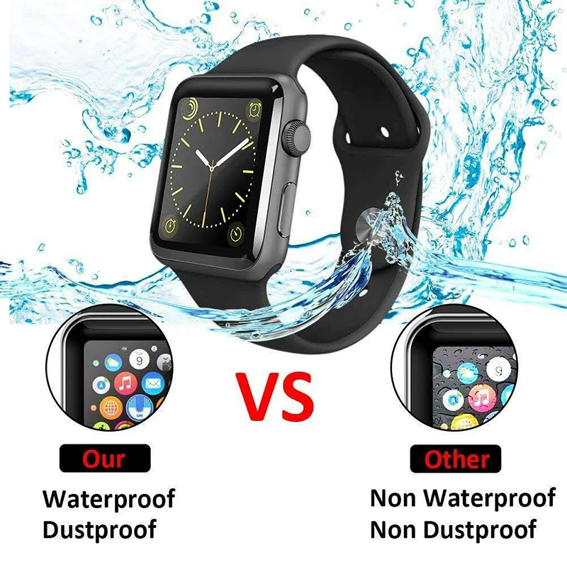 

waterproof screen protector for apple watch 6 SE 5 4 3 38MM 40MM 44MM 42MM Not Tempered soft glass film for Iwatch 4/5