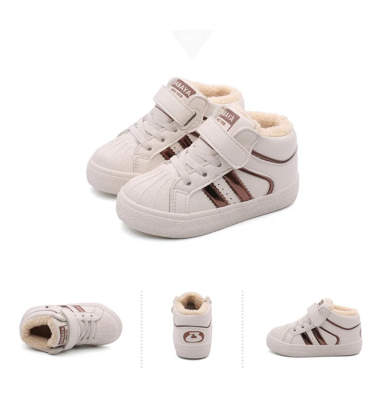 Babaya Kids Boots for Girl Children Shoes Boys Winter New Baby Winter Shoes Girls Snow Cotton Boots Plus Velvet Thickening