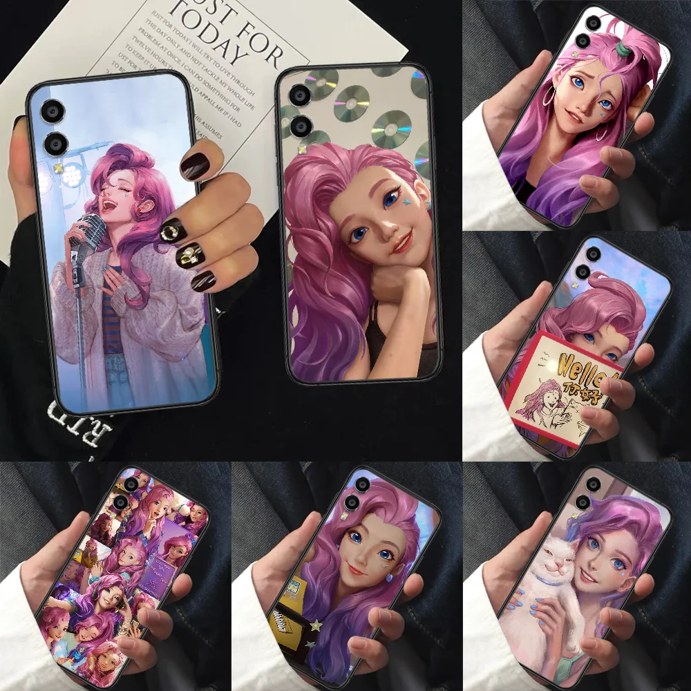 Телефонный чехол LOL KDA Seraphine для HUAWEI Honor 6 7 8 A S 9 X Mate 10 20 30 i Lite Pro Y7 2019 черный мягкий с