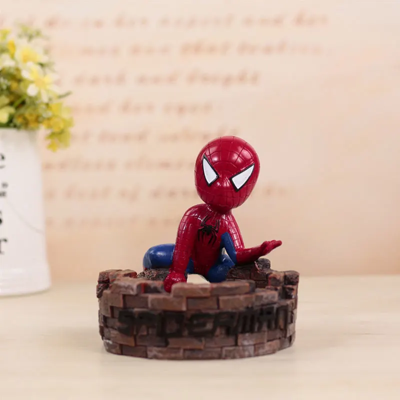 Домашняя Автомобильная настольная пепельница Фигурка Человека паука маленькое