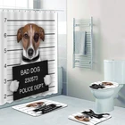 Плохая Собака Джек Рассел терьер собака Декор для дома Водонепроницаемая занавеска для душа с собаками набор штор для ванной с ковриком для ванной набор с животным декором