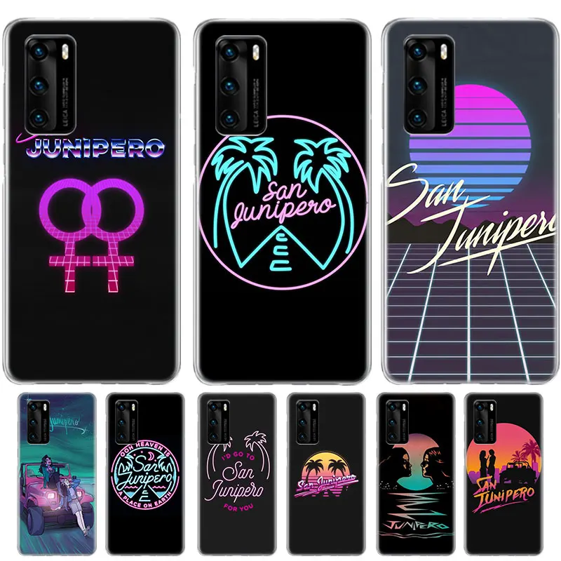 

Black Junipero Nosedive Case For Huawei P50 P40 Lite P30 P20 Pro P10 P9 P8 Silicone Soft TPU Transparent Cover Back Shell Coque