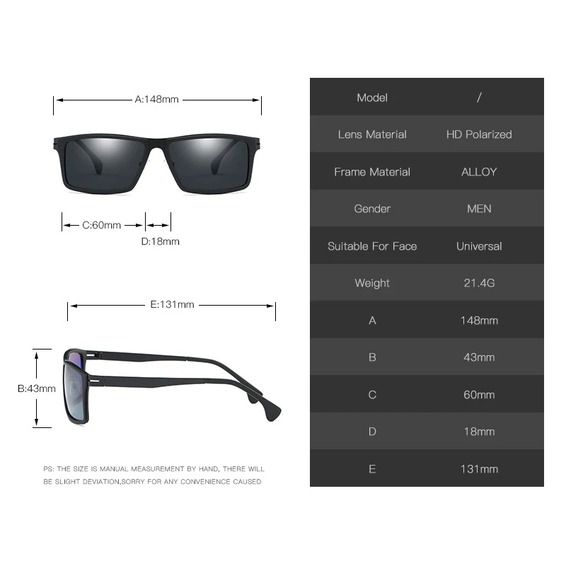 Модные солнцезащитные очки мужские винтажные поляризационные с металлической