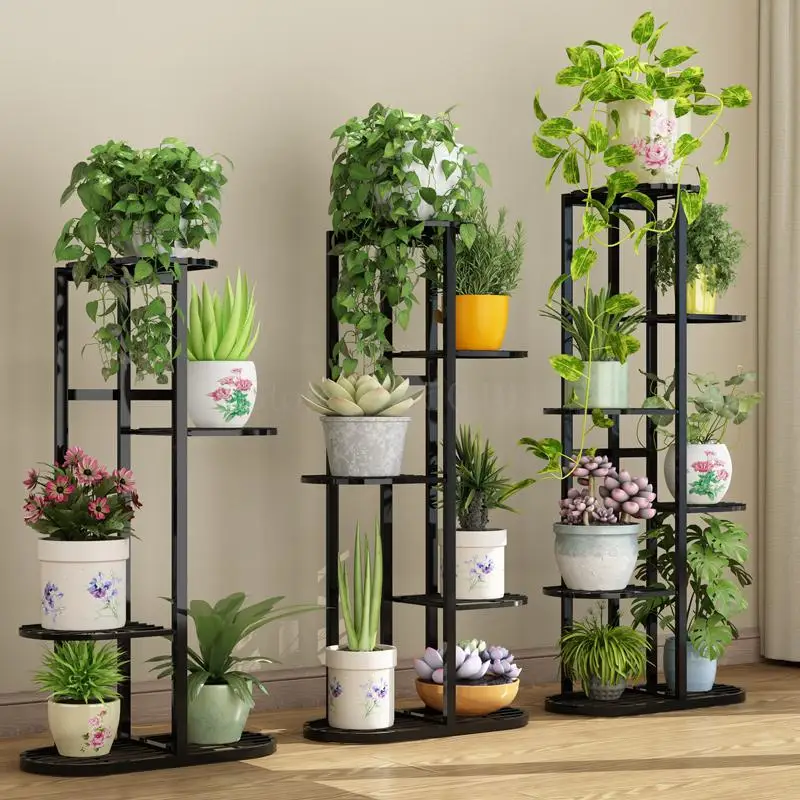 Кованая Железная полка для цветов многоэтажная подставка цветочных горшков дома