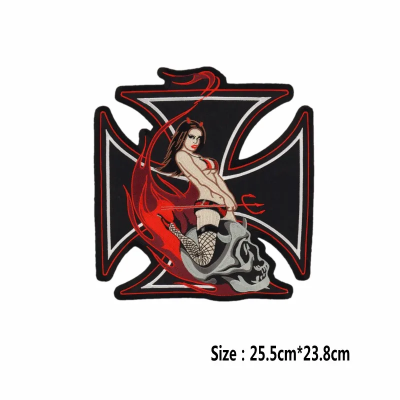 

Banshee Motorcycle Embroidery Patches Biker Patches Iron on Patches for Clothes