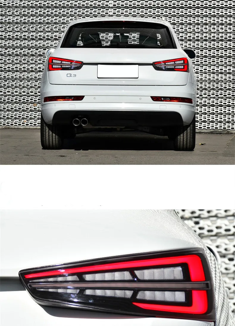 

Qirun Led tail light brake lamp driving lights turn signal assembly for Audi Q3 2013-2018