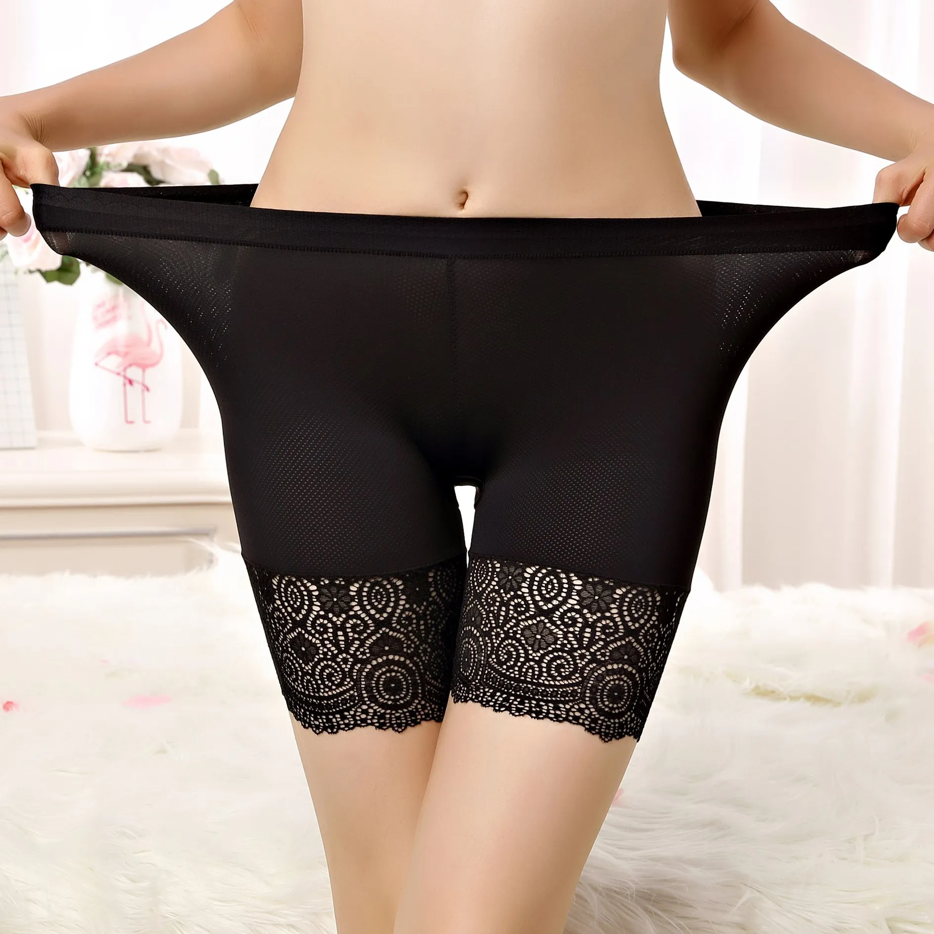

Increase safety pants 180 kg anti-empty women's thin lace leggings women's insurance boxer shorts Women Soft Cotton Safety Short