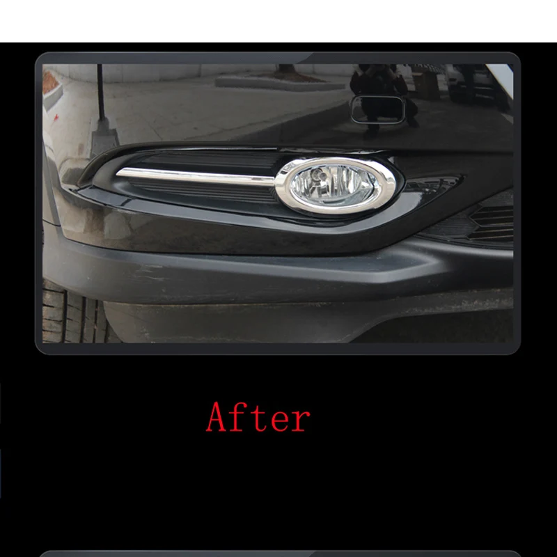 2Pcs/Set car Styling For Honda HR-V HRV Vezel 2014 2015 2016 ABS Front Head Fog Lights Lamp Covers Frame Trim Stickers C325 | Автомобили и