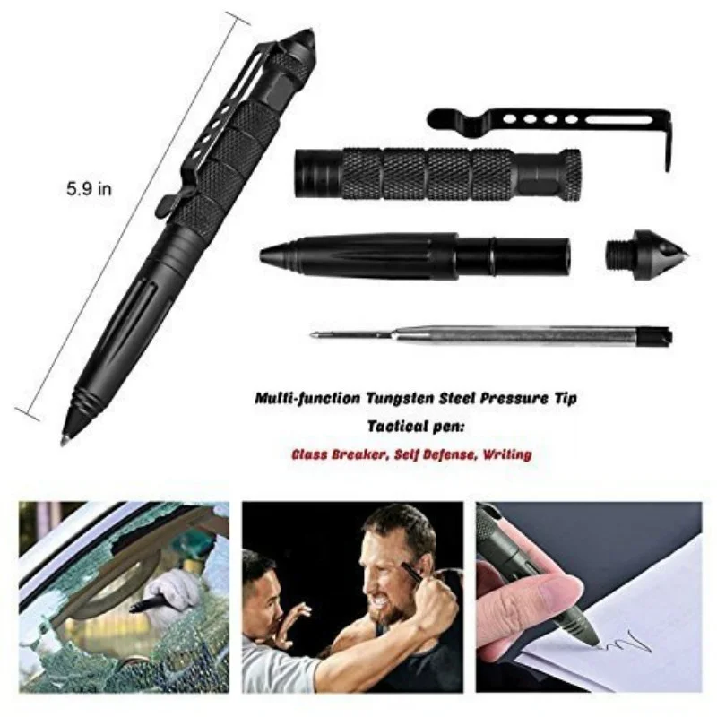 Набор для выживания 10 в 1 складной нож компас свисток тактическая ручка кемпинга