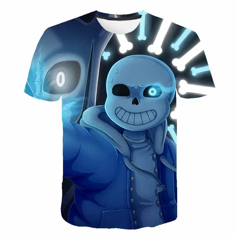 Новая повседневная футболка с принтом Undertale для мальчиков и девочек забавная